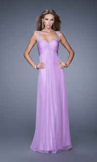 La Femme Designer Chiffon A-Line Prom Dress 20678