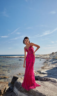 Strappy-Back Long Prom Dress: Aerie Couture 206