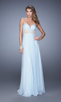 La Femme Empire-Waist Chiffon Prom Dress 20727