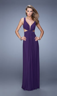 La Femme 21006 Prom Dress with Twisted Strappy Back