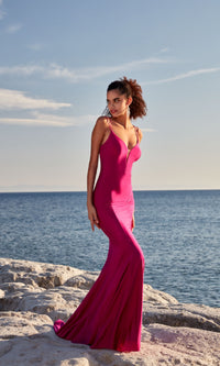 Deep V-Neck Long Prom Dress: Aerie Couture 210