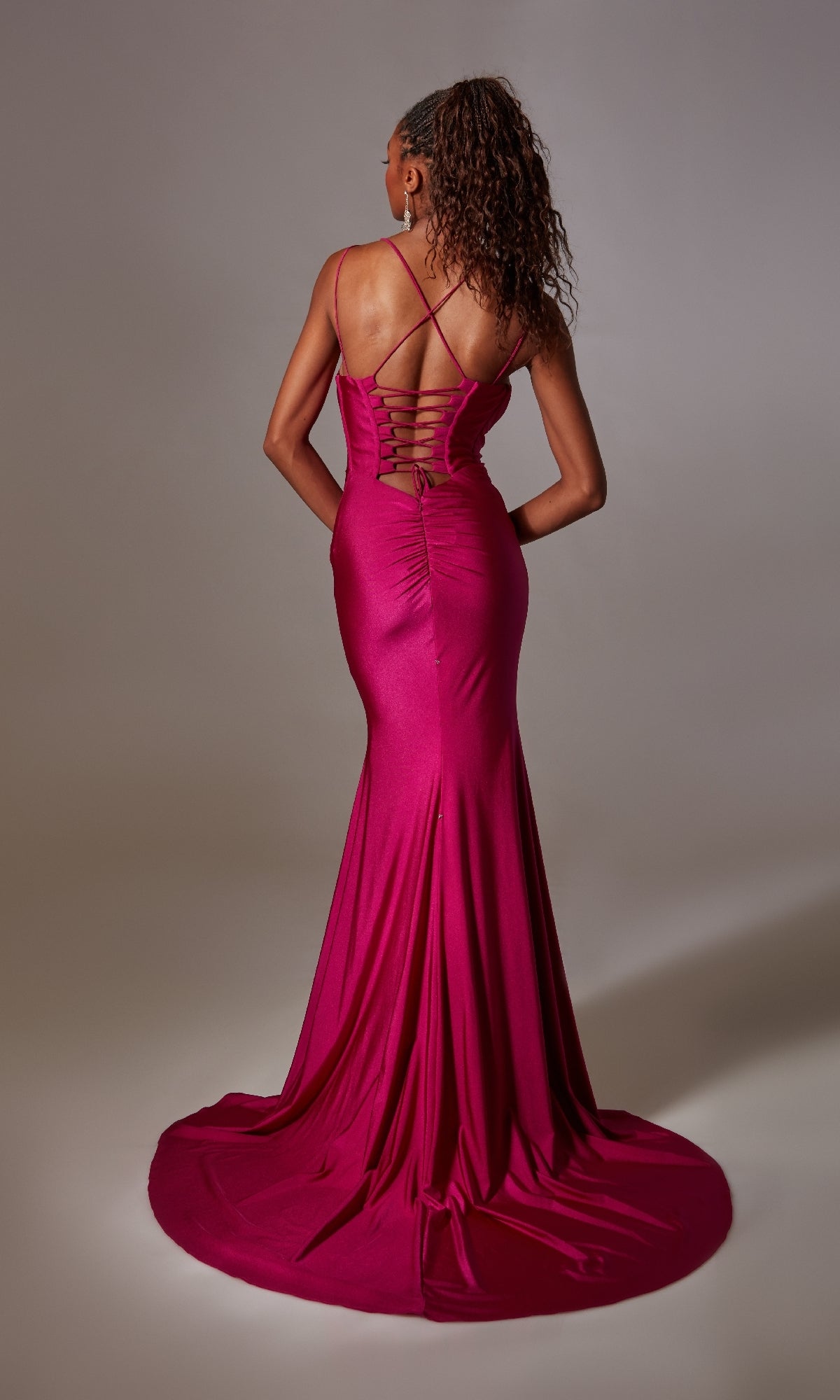 Deep V-Neck Long Prom Dress: Aerie Couture 210