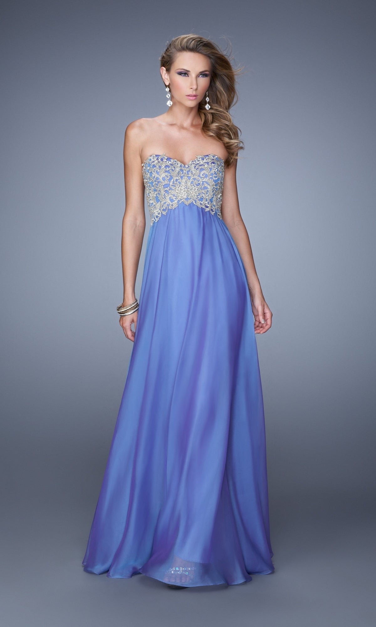 navy chiffon prom dresses la femme