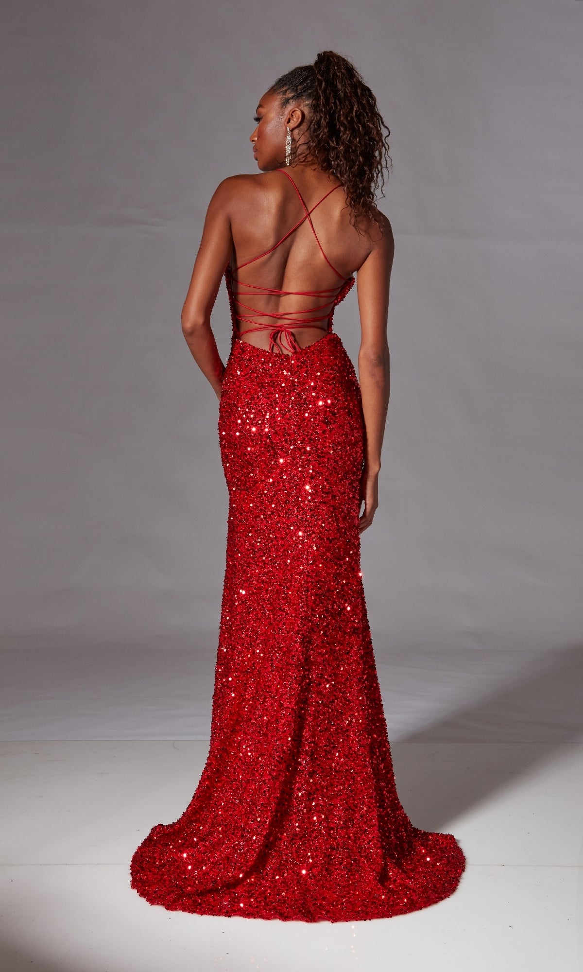 Backless Long Sequin Prom Dress: Aerie Couture 217