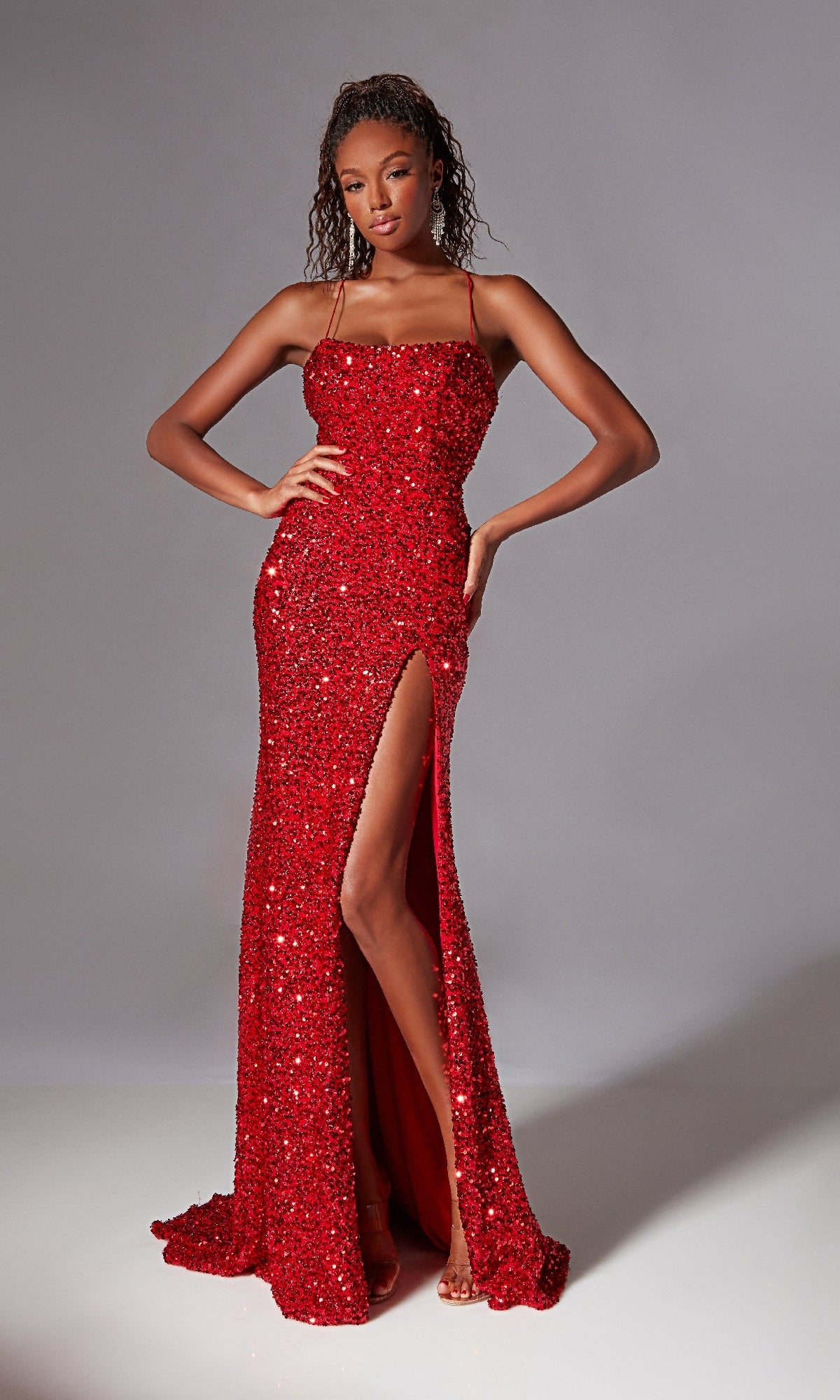 Backless Long Sequin Prom Dress: Aerie Couture 217