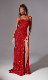 Backless Long Sequin Prom Dress: Aerie Couture 217