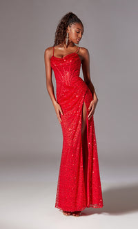 Corset Long Sequin Prom Dress: Aerie Couture 221