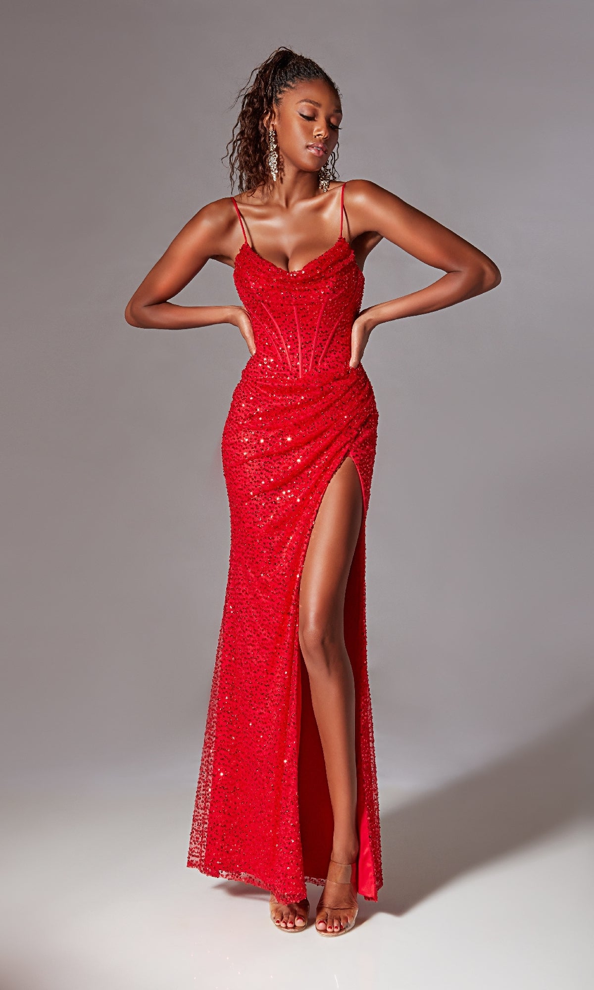 Corset Long Sequin Prom Dress: Aerie Couture 221