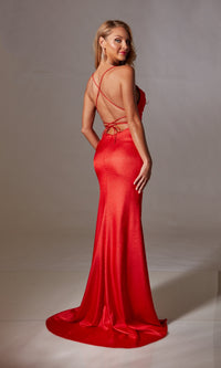 Strappy Long Glitter Prom Dress: Aerie Couture 224