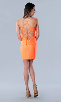 Strappy Open-Back Short Party Dress 22769