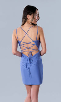 Strappy Open-Back Short Party Dress 22769