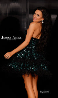 Strapless Sequin Hoco Dress: Jessica Angel 2305