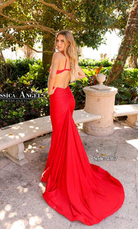 Criss-Cross Long Prom Dress: Jessica Angel 2369