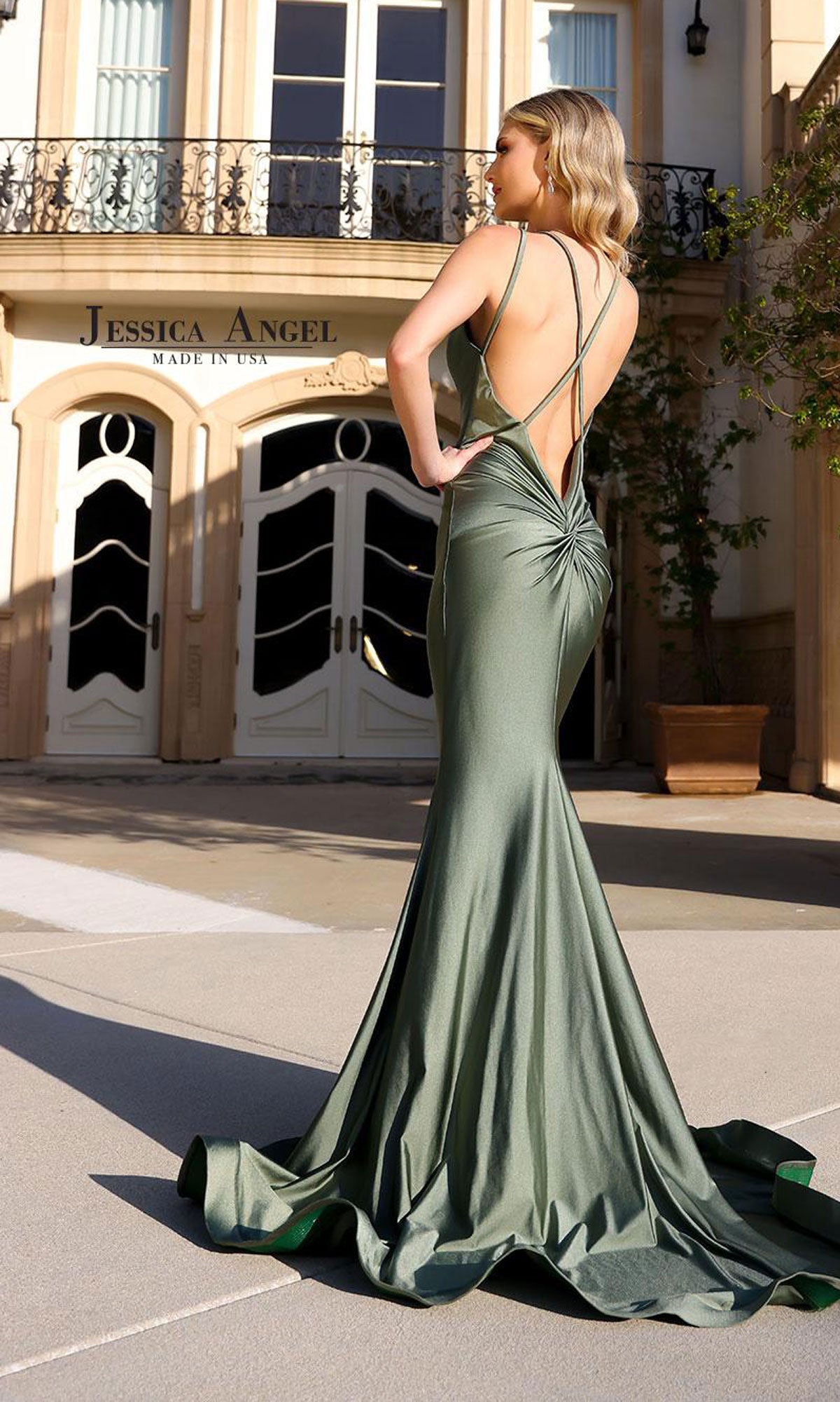 Back-Twist Long Prom Dress: Jessica Angel 2407