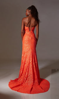 Strapless Long Sequin Prom Gown: Aerie Couture 243