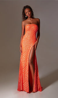 Strapless Long Sequin Prom Gown: Aerie Couture 243