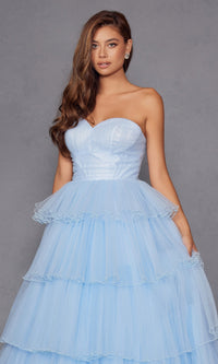 Light Blue Prom Ball Gown: Juliet JT2452K