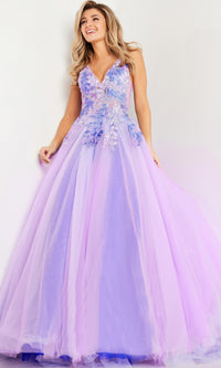 Jovani Lilac Purple Long Prom Ball Gown 24602