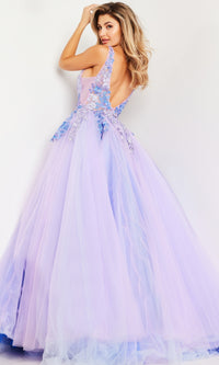 Jovani Lilac Purple Long Prom Ball Gown 24602