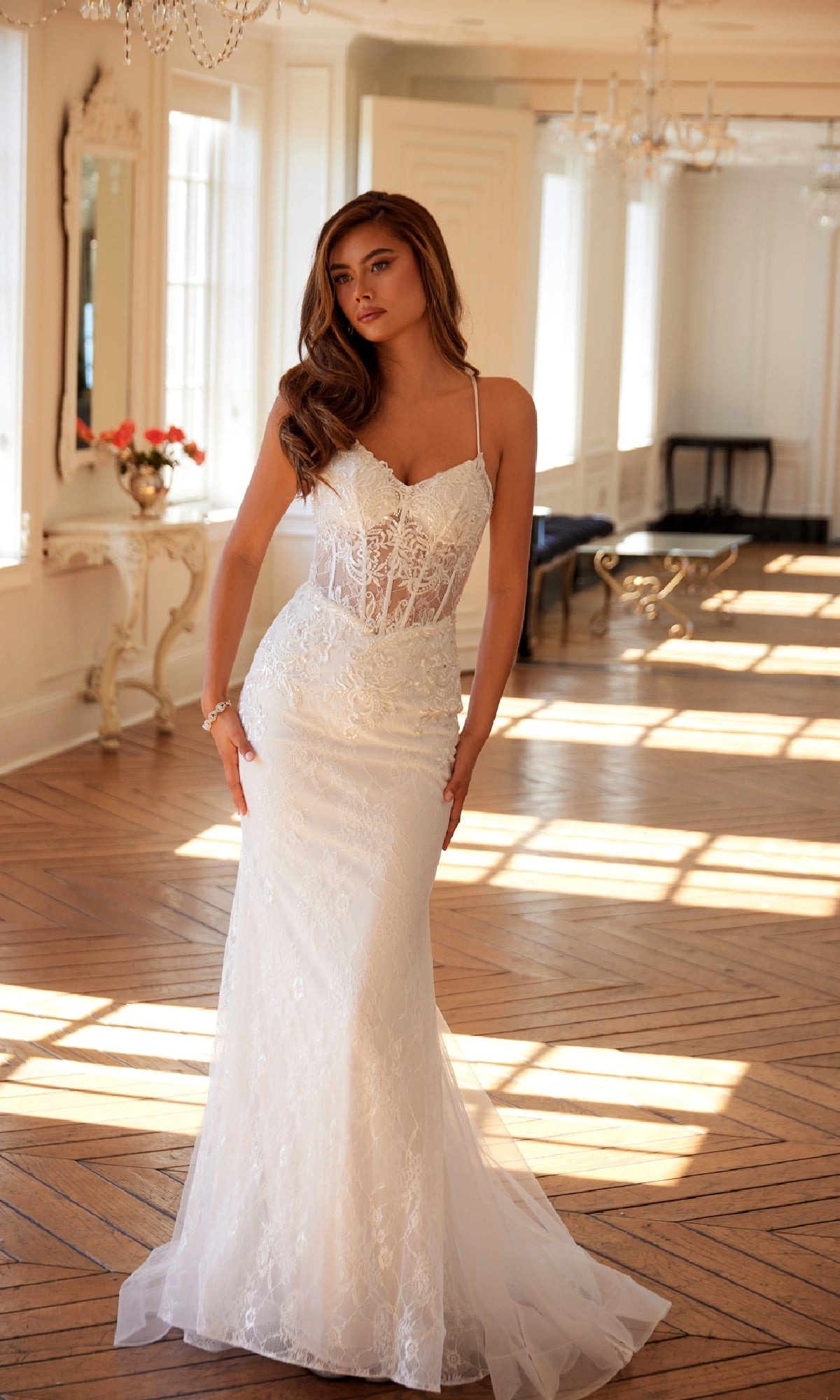 Long White Bridal Dress: Juliet JT2481UW