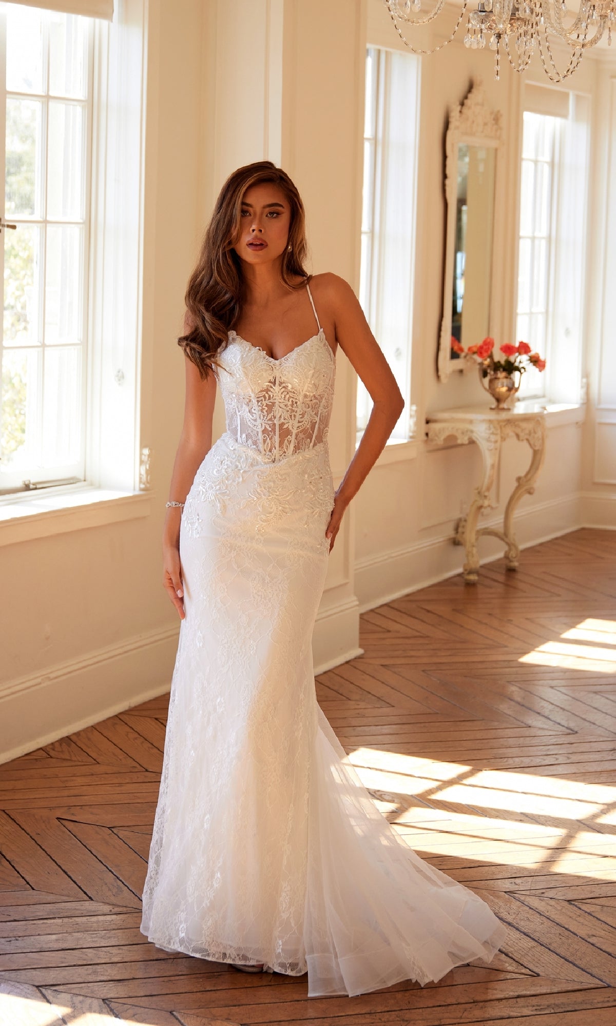 Long White Bridal Dress: Juliet JT2481UW