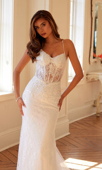 Long White Bridal Dress: Juliet JT2481UW