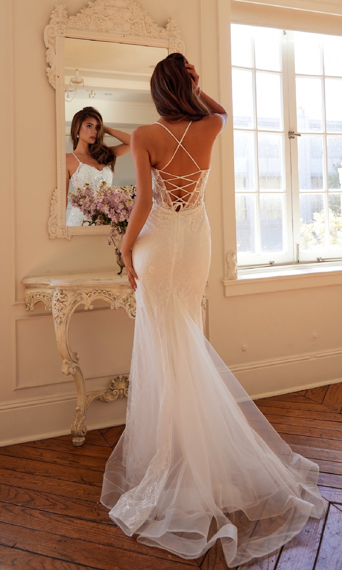 Long White Bridal Dress: Juliet JT2481UW