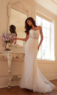 Long White Bridal Dress: Juliet JT2481UW