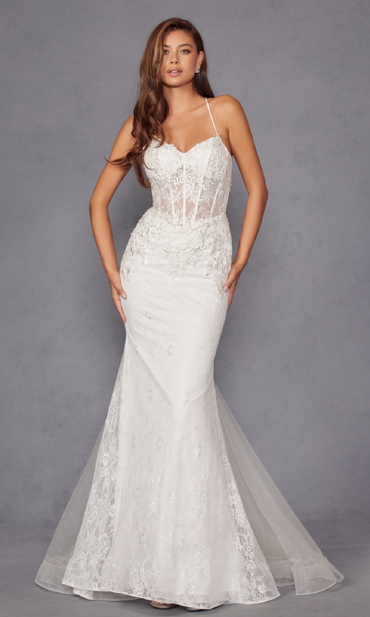 Long White Bridal Dress: Juliet JT2481UW