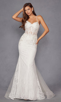 Long White Bridal Dress: Juliet JT2481UW