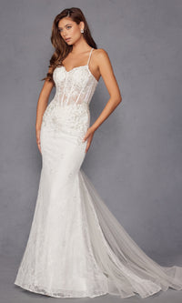 Long White Bridal Dress: Juliet JT2481UW