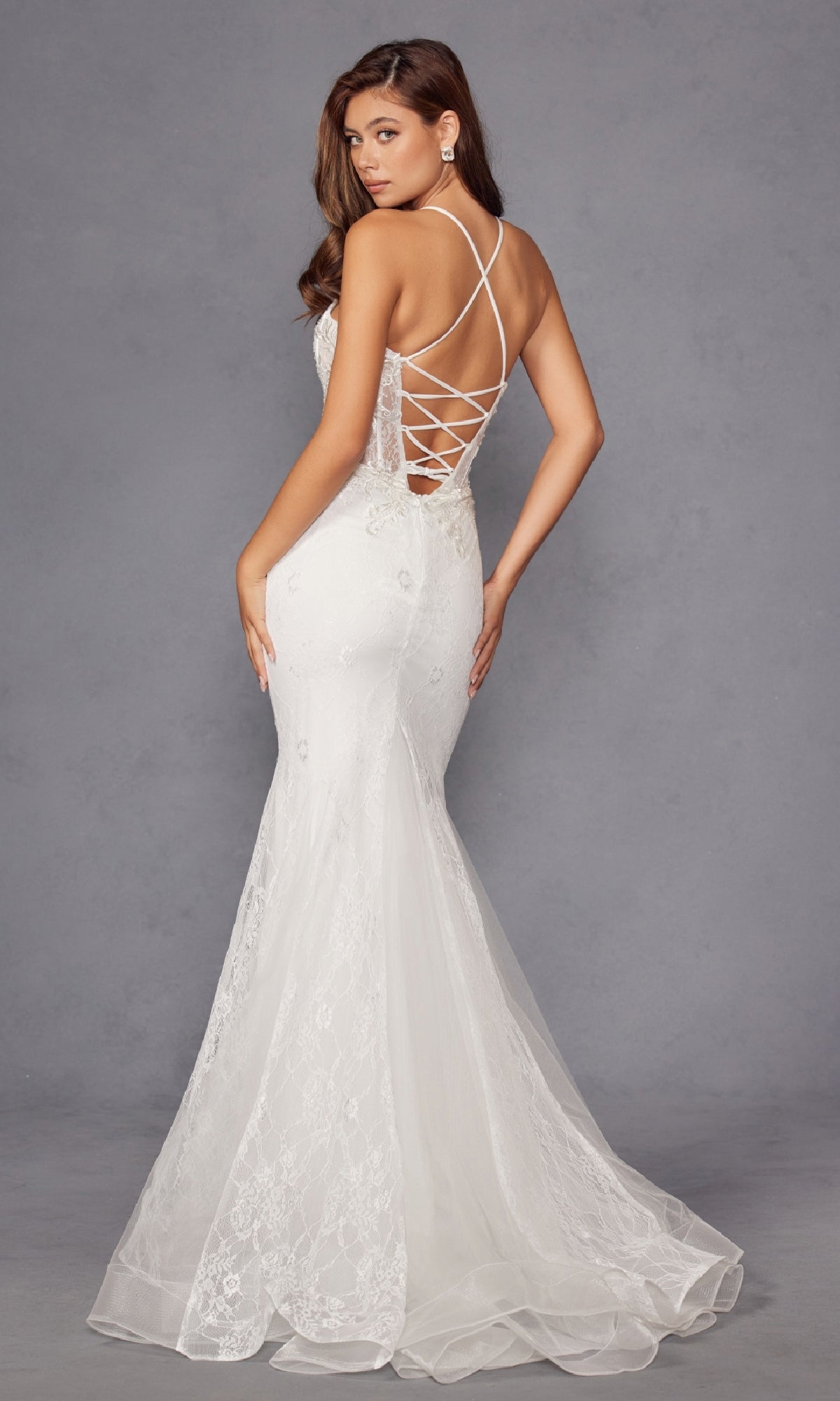 Long White Bridal Dress: Juliet JT2481UW