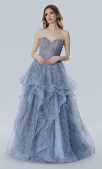 Floral Prom Ball Gown: Stella Couture 25119