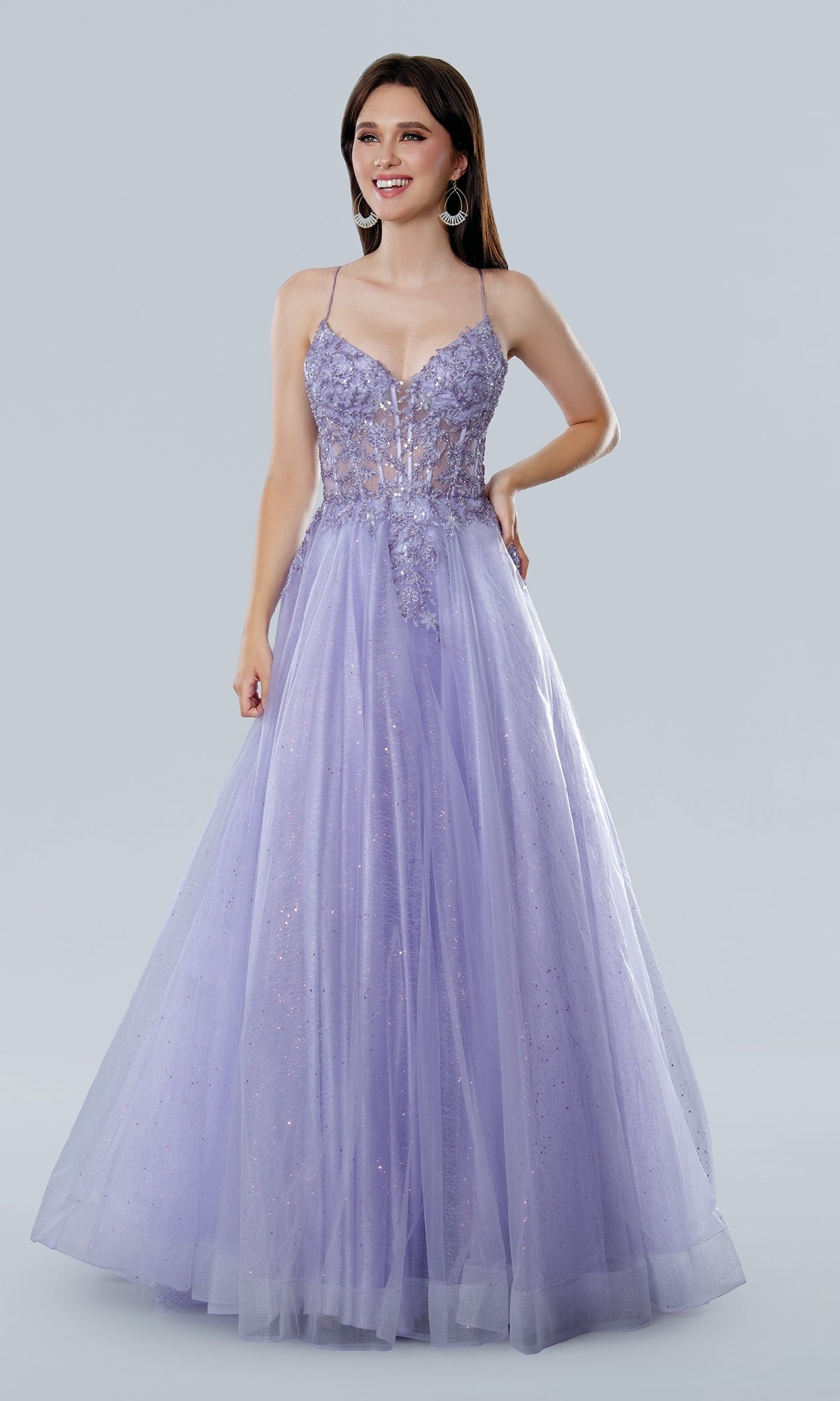 Glitter Prom Ball Gown: Stella Couture 25140