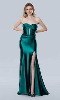 Strapless Corset Prom Dress: Stella Couture 25194