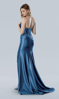 Strapless Corset Prom Dress: Stella Couture 25194