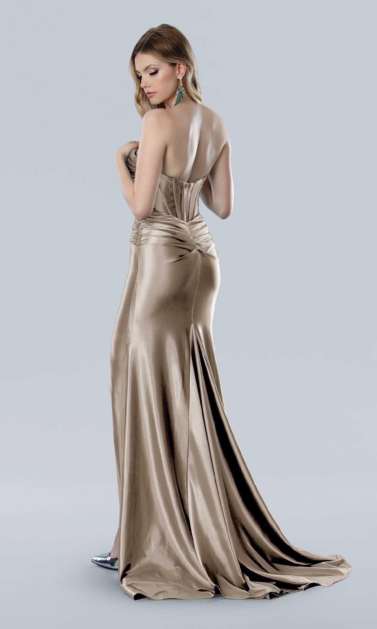 Strapless Corset Prom Dress: Stella Couture 25194