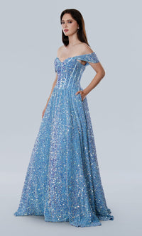 A-Line Sequin Prom Dress: Stella Couture 25227