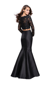 Two-Piece Long Sleeve La Femme Prom Dress 25324