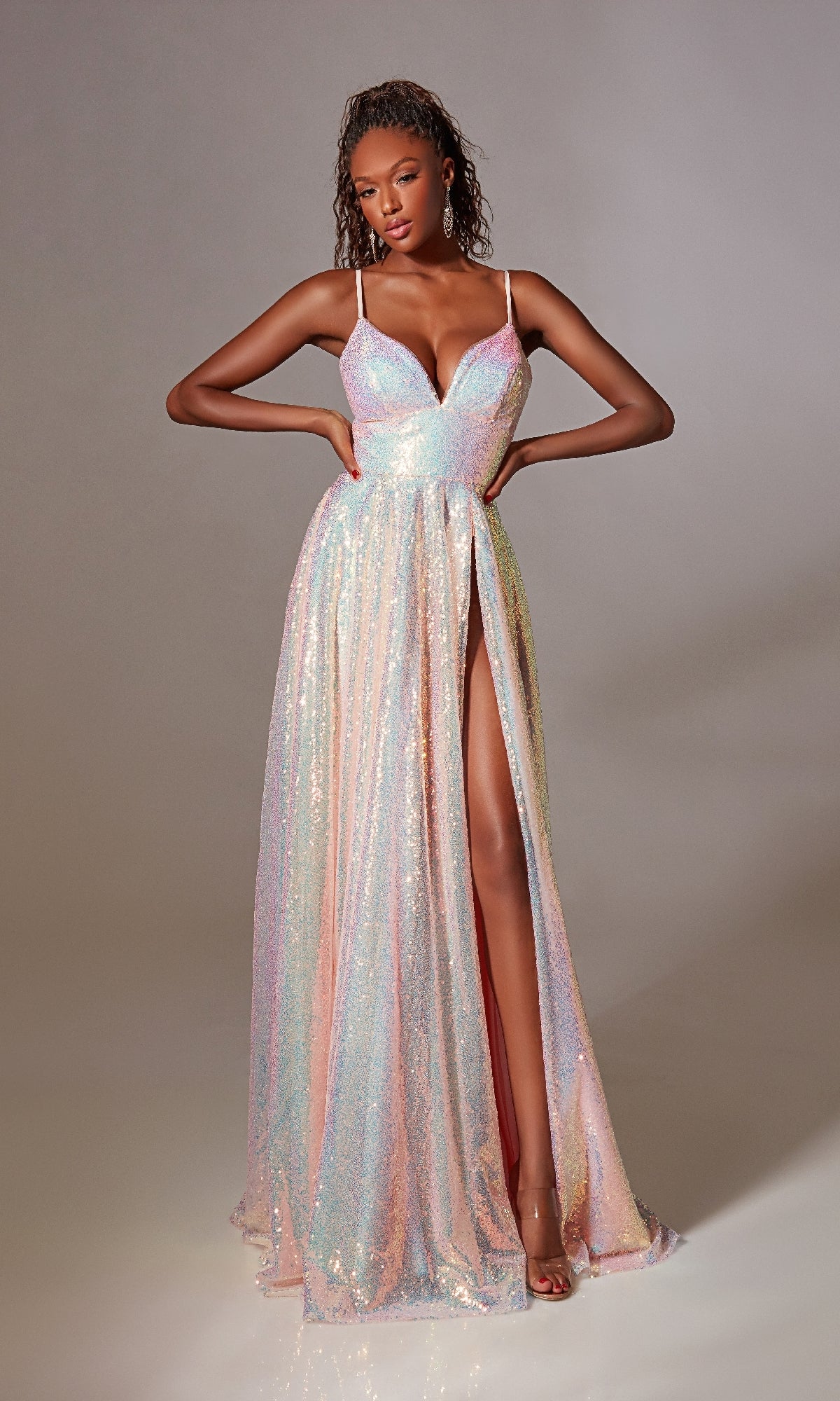 Long Sequin A-Line Prom Dress: Aerie Couture 255