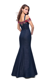 La Femme 25753 Dark Blue Prom Dress