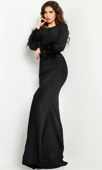 Jovani Long Sleeve Long Black Formal Dress 25898