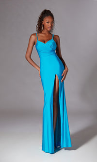 Lace-Up Back Long Prom Dress: Aerie Couture 260