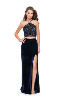 Two-Piece Long Prom Dress: La Femme 26115