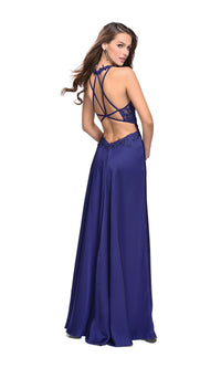 La Femme 26124 Dark Blue Long Prom Dress