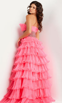 Jovani Strapless Long Tiered Prom Ball Gown 26314