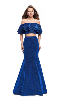 La Femme Two-Piece Long Mermaid Prom Dress 26324