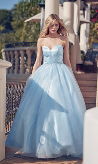 Strapless Sweetheart Long Prom Ball Gown 265