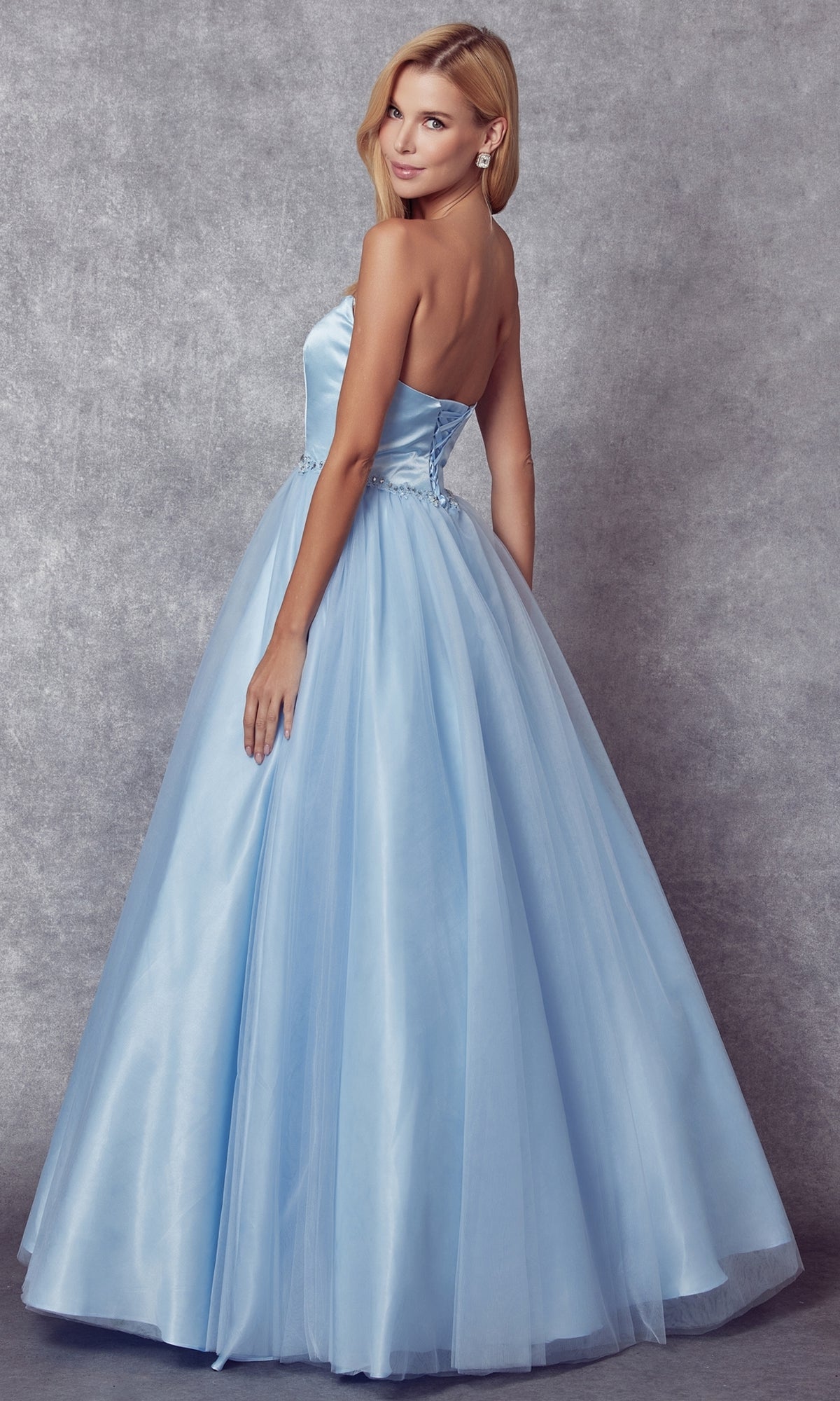 Strapless Sweetheart Long Prom Ball Gown 265