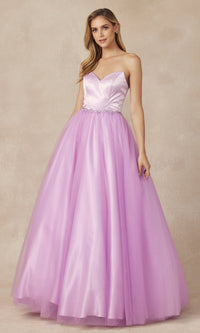 Strapless Sweetheart Long Prom Ball Gown 265